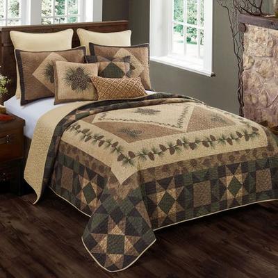 American Heritage Textiles Antique Pine Mini Quilt Set Multi Warm, Twin, Multi Warm
