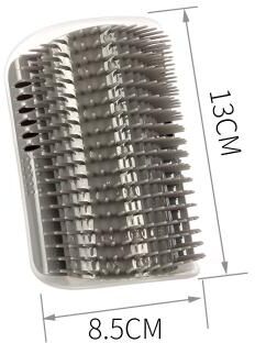 Discount Dollar Deals Massage Pet Cat Brush Removable Scratcher Comb For Kitten Hair Removal Clean Corner Grooming gray