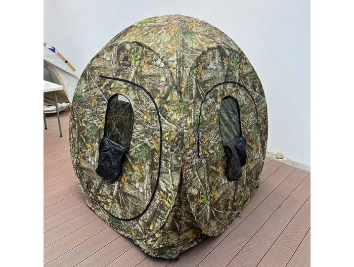 Tente de prise de vue de photographie en plein air pour 2 à 3 personnes, observation des oiseaux, Camouflage de confidentialité Portable, tissu enduit de colle noire