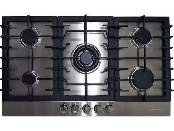 Kaiser Küchengeräte Gas-Kochfeld, Einbau Gasherd, 90cm,Edelstahl (Inox) Kochfeld,3,8 Kw WOK