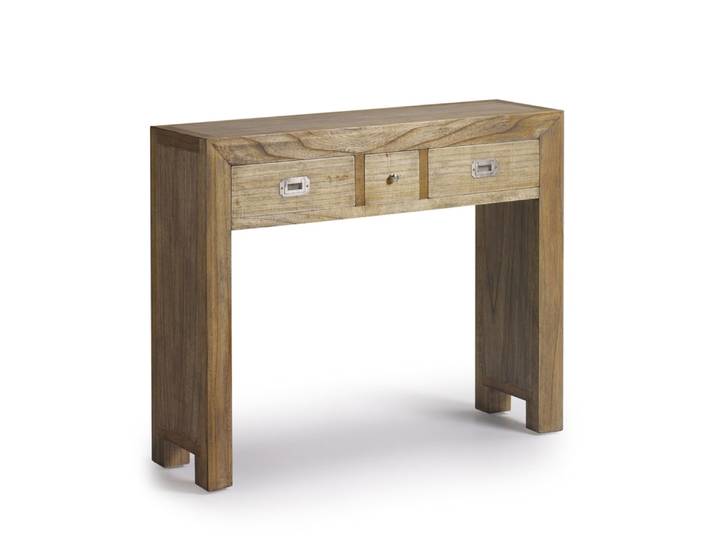 Console en bois marron L 100 cm