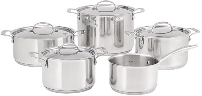 Stellar Profile 9 - Piece Cookware Set Polished Steel 9
