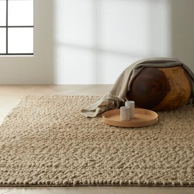 Calvin Klein Riverstone Modern Textured Loop Solid Wool Area Rug