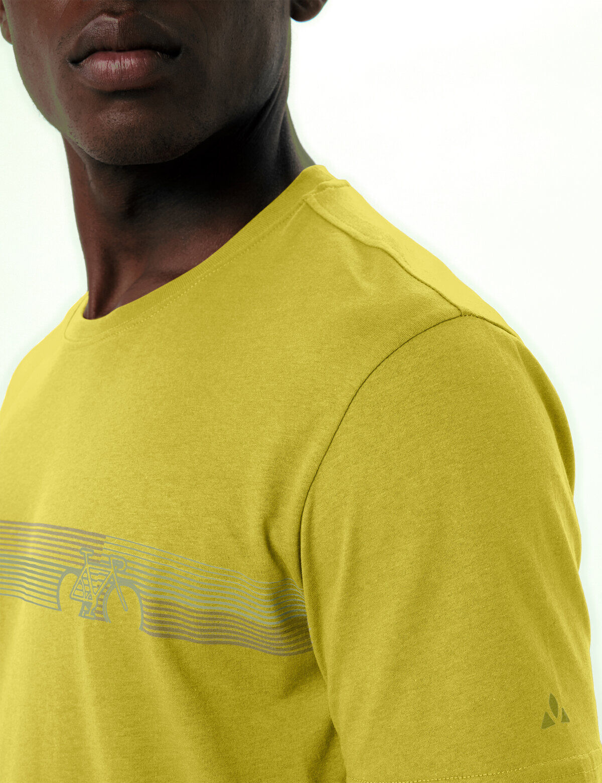 Funktionsshirt VAUDE "MEN'S CYCLIST T-SHIRT V", Herren, Gr. XL, grün (light leaf), Web, Obermaterial: 70% Baumwolle, 30% Lyocell, regular fit, Rundhals, weit normaler Saum, Shirts Funktionsshirt, sportliche Passform, kurze Ärmel, für vielseitige Aktivität