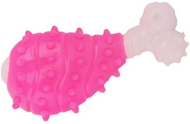 United Chicken Leg Dental Chew Toy For Dogs Interactive Dog Chew Toy & Teeth Cleaning Toy pink
