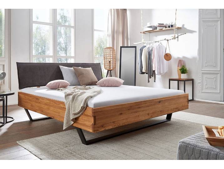 Doppelbett 'Amelie' 160x200cm Wildeiche massiv