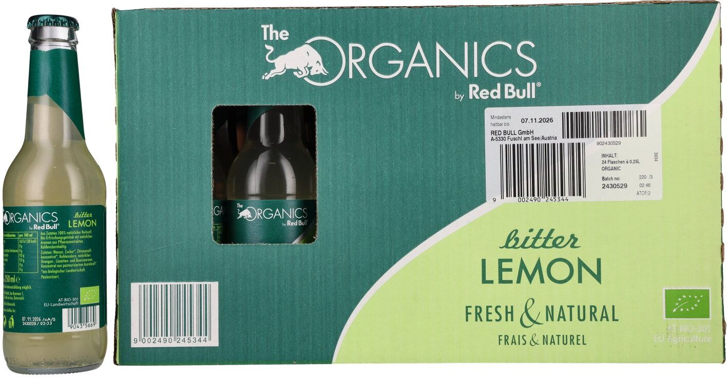 Red Bull Organics by Red Bull Bitter LEMON 24x0,25l