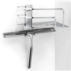 Giese Seaside Duschkorb 30782-02 Eckmodell, mit Haken und Wischer, chrom