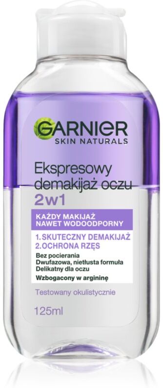Garnier Skin Naturals Płyn Micelarny 3w1 wzmacniający preparat do demakijażu oczu 2 w 1 125 ml