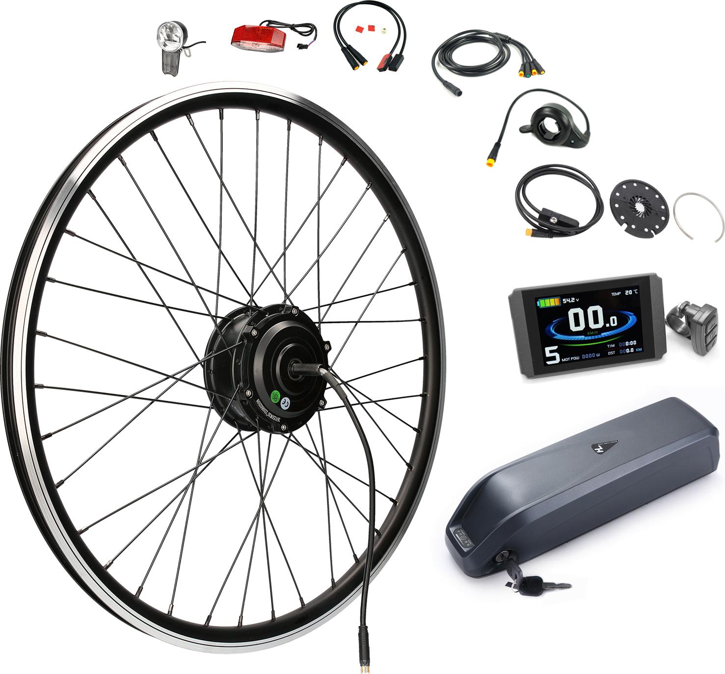 windmeile | Kompakter E-Bike Umbausatz, Hinterrad Motor, inklusive Akku, mit komplettem Zubehör, Schwarz, 20" Zoll, Umbau Kit, Pedelec