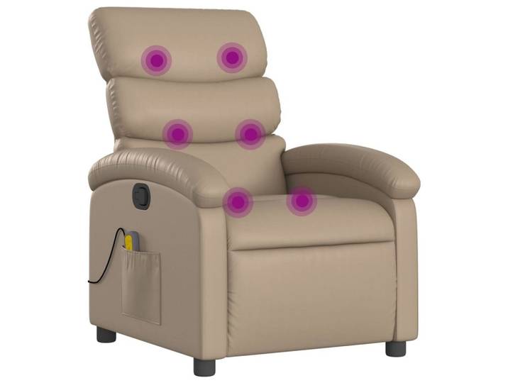 vidaXL Sessel Massagesessel Cappuccino-Braun Kunstleder (1-St)