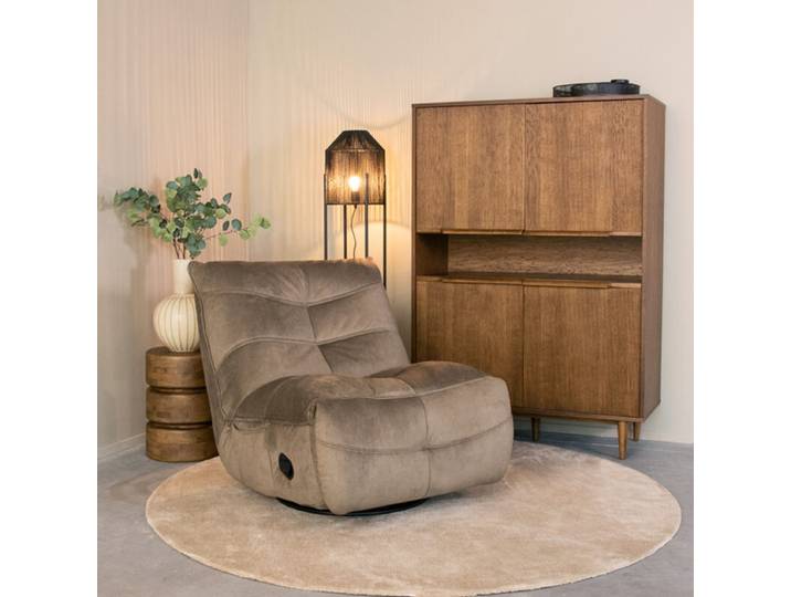 LABEL51 Fauteuils Take It Easy - Taupe - Velvet - One Size