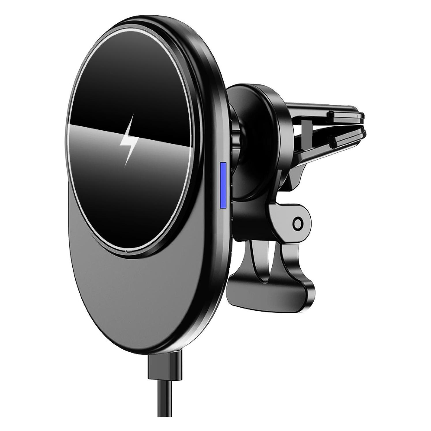 Setty MagSafe car air vent holder with inductive charging oval LED MS black QMUS-K-01 (67219563)