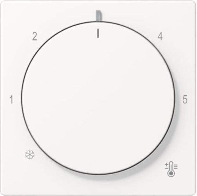 Jung Abdeckung Thermostat A1749BFWWM weiß matt Kunststoff)