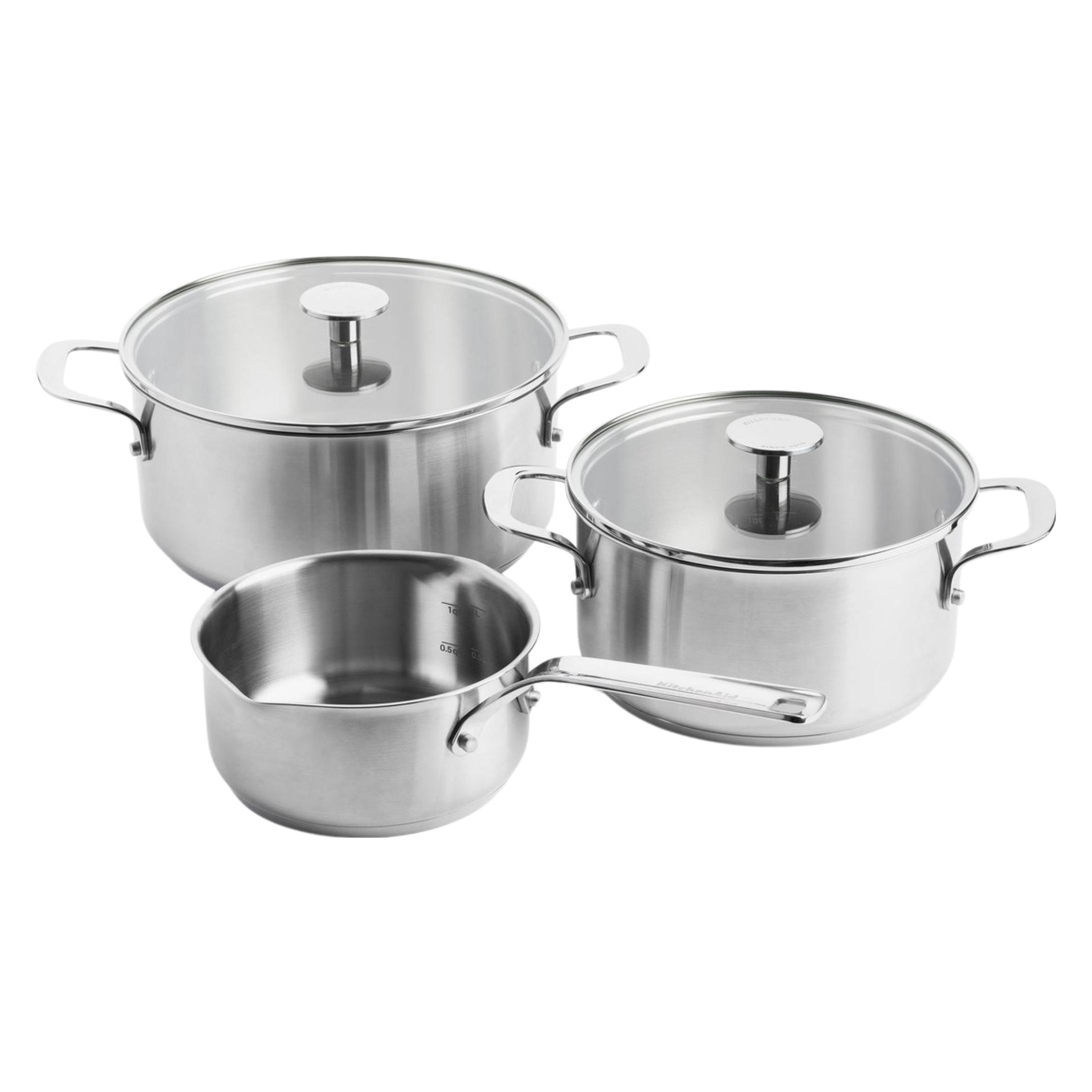 KitchenAid Stainless Steel Pannenset 3-delig (CC003630-001)