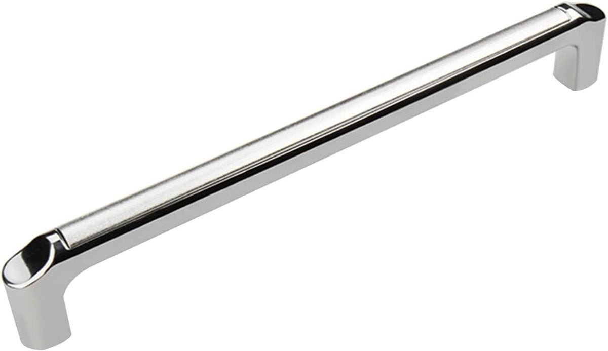 Zilverkleurige zinken deurgrepen voor meubels en laden met een lengte van 14 cm