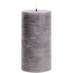 Uyuni LED Stumpenkerze 7,8x15cm Grey