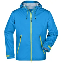 Ultralight Regenjacke "JN1098" - S - aqua/acid-yellow
