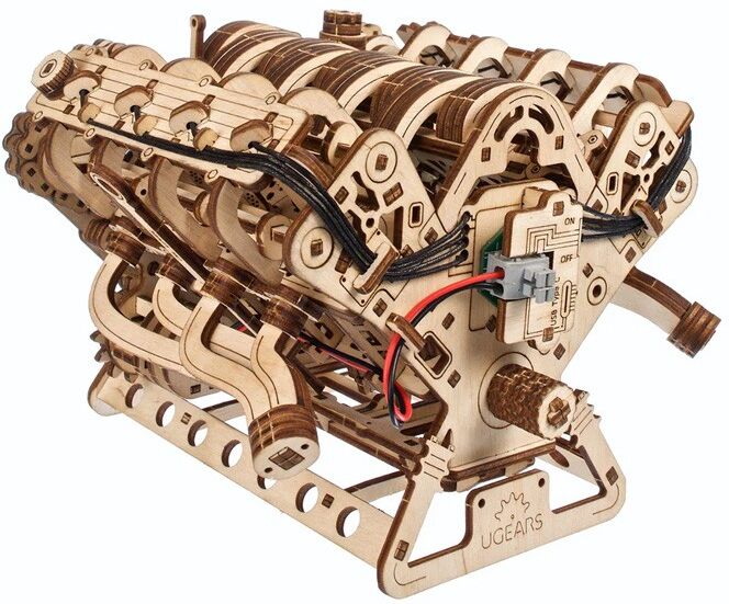 V8 Engine Puzzle 3D mécanique en bois - Ugears