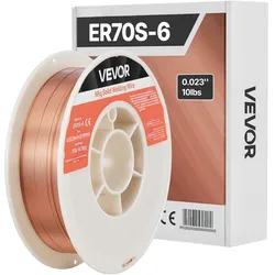 VEVOR MIG Schweißdraht 0,6 mm, Massivschweißdraht ER70S-6, Drahtrolle 4,5 kg, Schutzgas Draht mit Hohem Desoxidationsmittelgehalt für Das Schutzgasschweißen in Allen Schweißpositionen