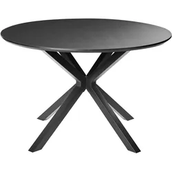 ESSTISCH Schwarz 120/120 cm Fitzroy