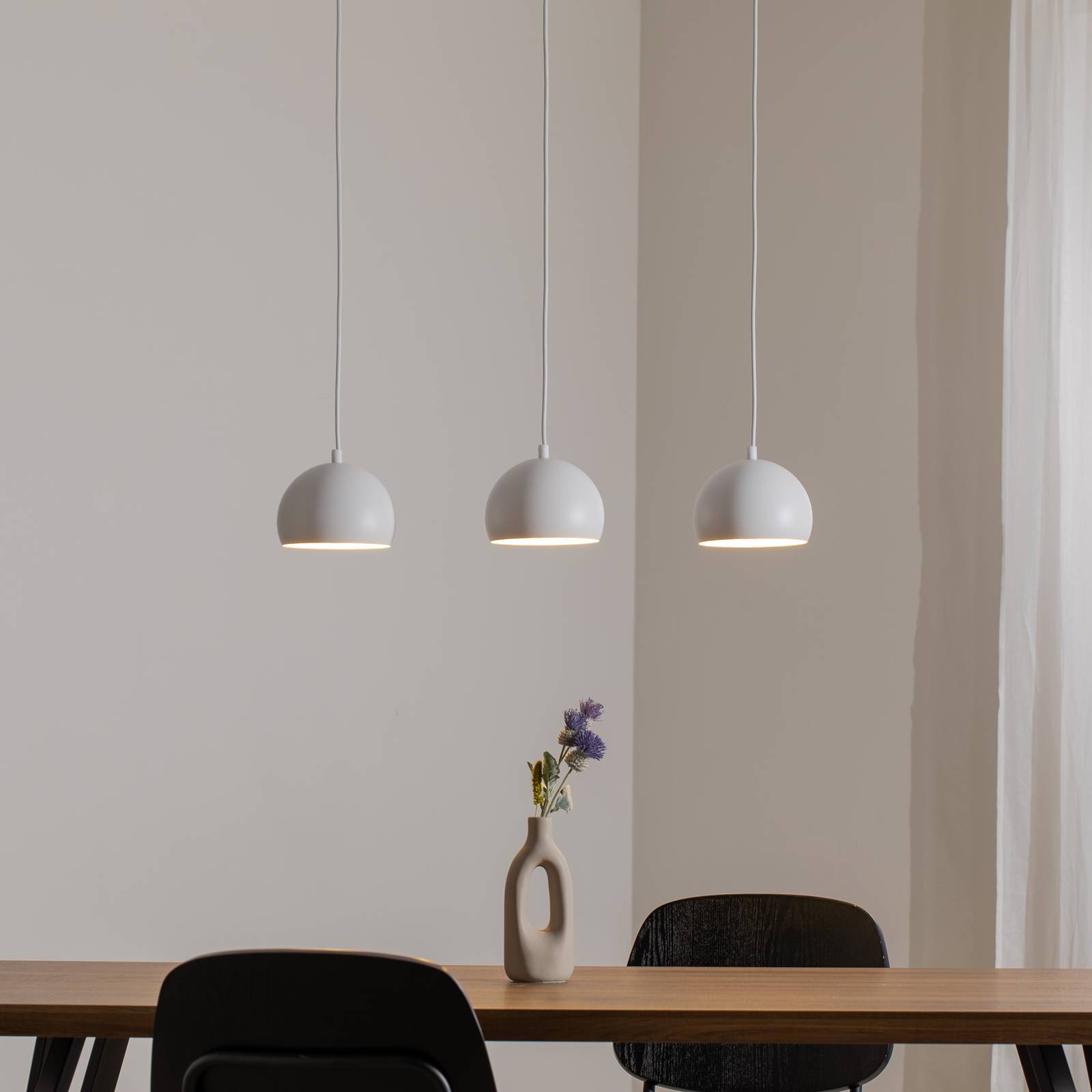 Pendant Light Sool Luminex, dimmable, White / opal, Living / Dining Room, metal, Ceiling Light