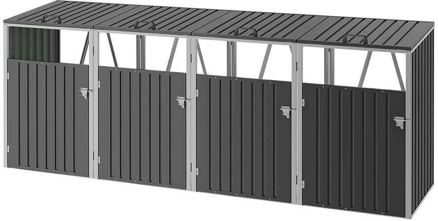 Living and Home Bin Store 116cm H X 323.5cm W X 81.5cm D