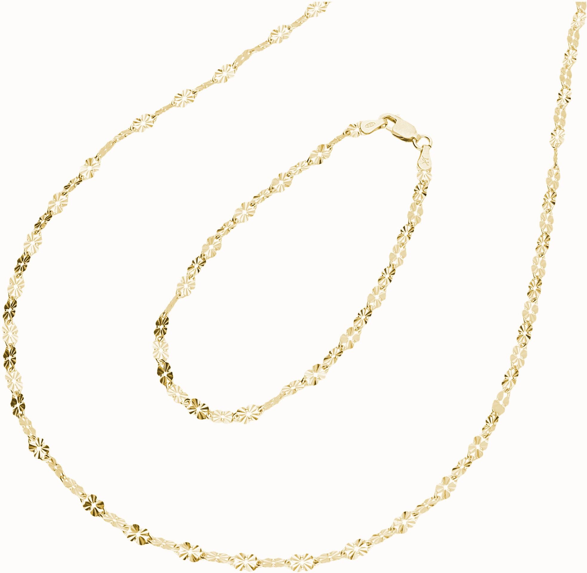 Ketten und Armband Set FIRETTI "Multipack Schmuck Geschenk Silber 925 Armkette Halskette Plättchen", gold (gelbgoldfarben), Schmuck_Sets, Silber 925 (Sterlingsilber), Ketten und Armband Set