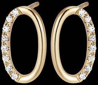 Edenly Ohrringe Frische - April - Gelbgold, 18 Karat, mit Diamanten