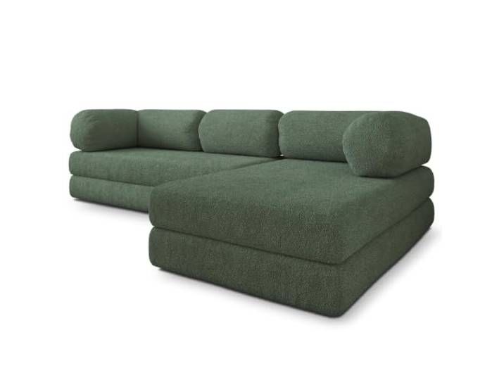 Masseno Schaumstoff-Ecksofas KELI mit Schlaffunktion, Modulares Schlafsofa aus Schaumstoff, Klappbares Bodensofa, Boneless, Ohne Montage - Grün, Quelle 37