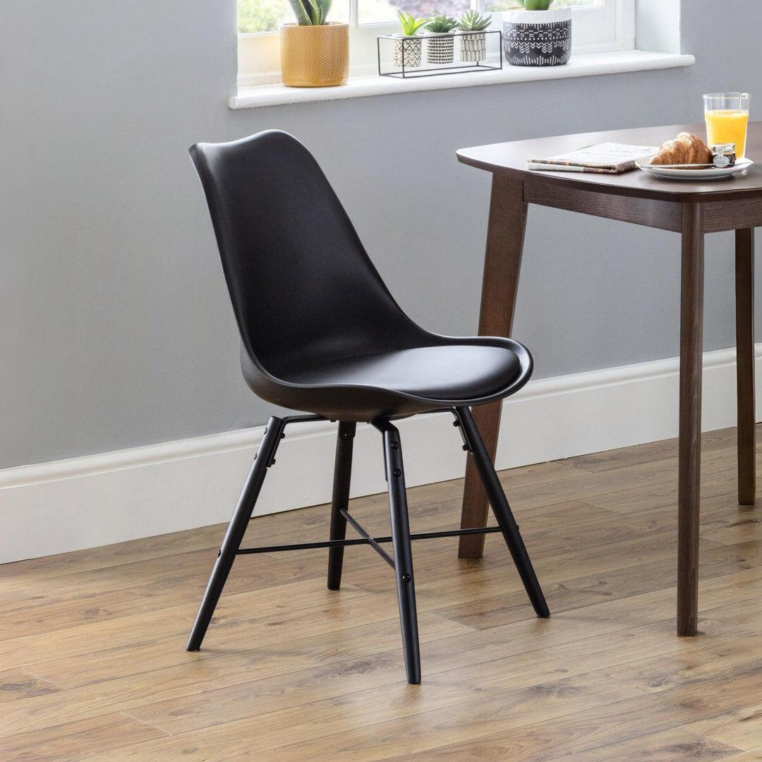 17 Stories Adorján Side Chair Black 83cm H X 48cm W X 54cm D