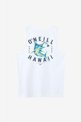 O'Neill s Marlin Hawaii Tank Top in White, Size Small