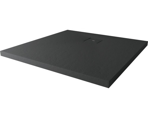 BREUER Duschwanne Mineralguss Modern Line Express Q72 Steinoptik anthrazit 90 x 90 cm