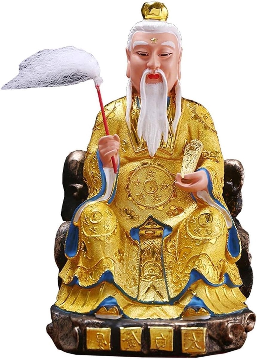 Feng Shui Beeld Oude Man Decoratie Goud - Mythologisch Karakter voor op Tafel