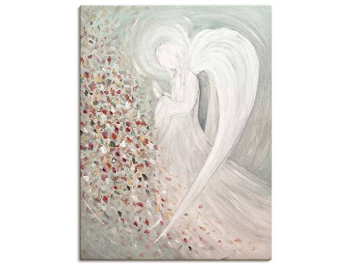 ARTLAND Wanddeko Leinwand Bilder Wandbild Engel Flügel Fantasy Religion Abstrakt Malerei Kunst Q3XF