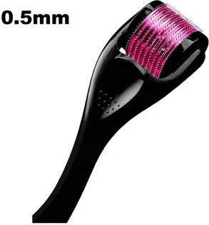 Inspire Curations 540 Titanium Derma Roller 0.25mm Microneedling Roller For Face Scalp And Beard Care 0.5mm