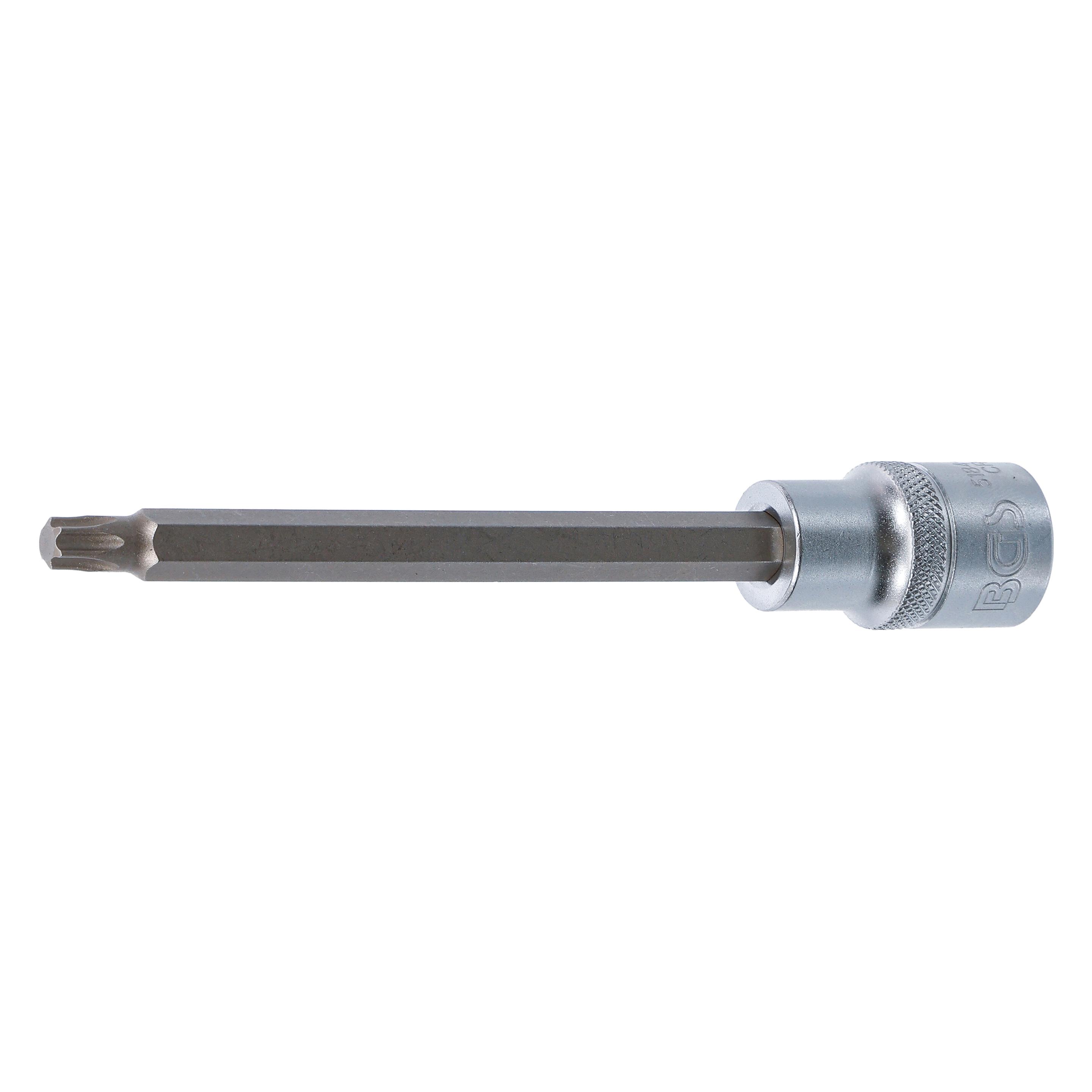 BGS Bit-Einsatz Länge 140 mm Antrieb Innenvierkant 12,5 mm (1/2") T-Profil (für Torx) T40 (Innenvierkant) (5184-T40)