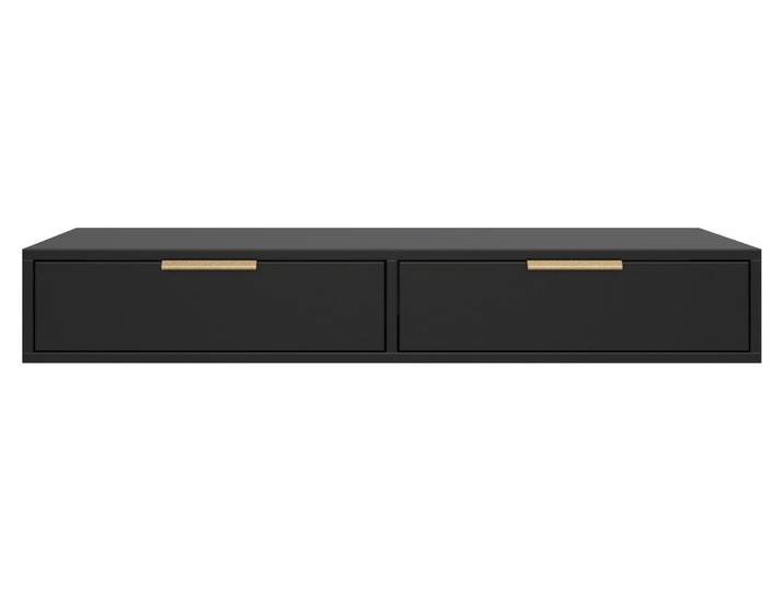 Selsey Vena - Coiffeuse avec 2 tiroirs\, noire\, 110 cm