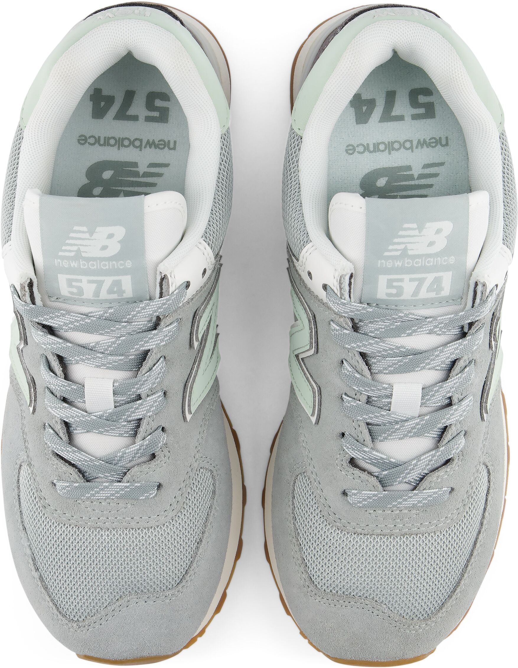Sneaker NEW BALANCE "574", Damen, Gr. 41, lone star grau, bayberry, castlerock, Leder, Synthetik, Schuhe Sneaker, Pour adultes, avec semelle en caoutchouc lone star grau, bayberry, castlerock 41