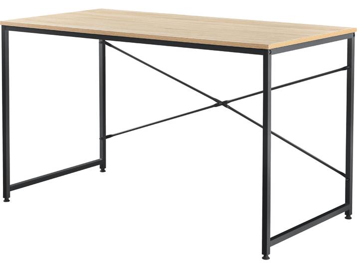 [en.casa] Schreibtisch 120x60x72cm Eiche-Optik Bürotisch Computertisch Arbeitstisch PC Tisch