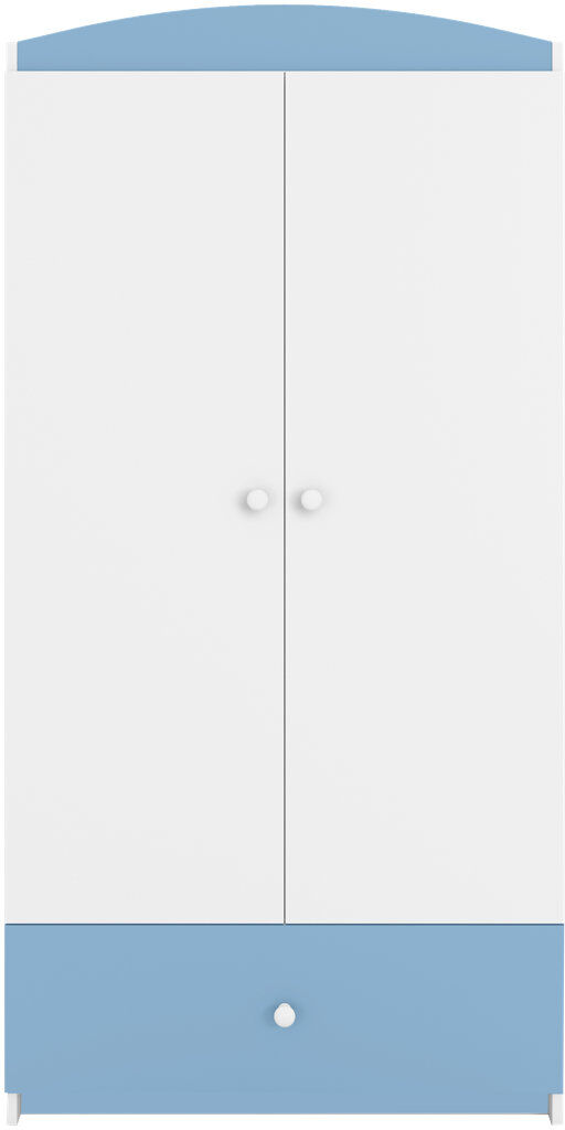 Zipcode Design Cicero 2 Door Wardrobe Blue 181.2cm H X 90cm W X 52cm D