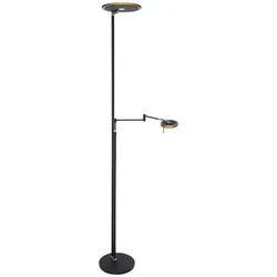 Steinhauer LED-Stehlampe Turound Alu, Eisen, Stahl & Metall Schwarz