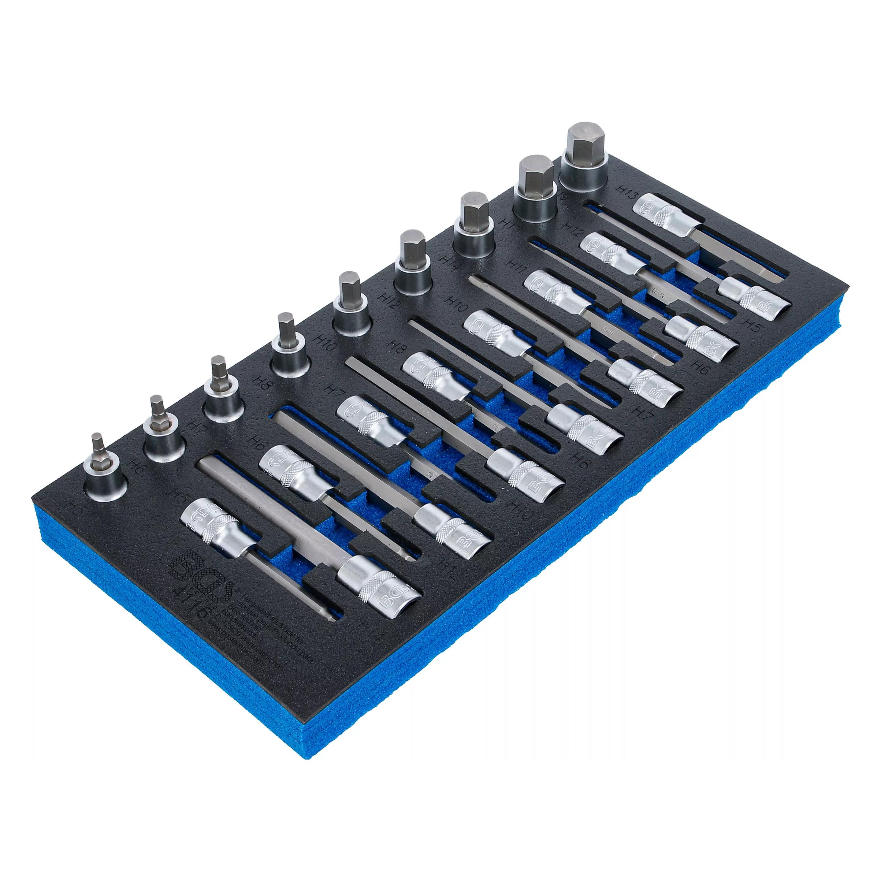BGS Einlage 1/3: Bit-Einsatz-Satz 12,5 mm (1/2") Innensechskant 24-tlg. (4116)