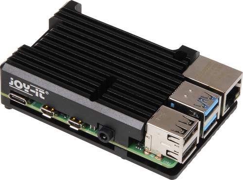 Joy-it ARMOR Case BLOCK SBC-Gehäuse Passend für (Entwicklungskits): Raspberry Pi inkl. passiven Kühler Schwarz