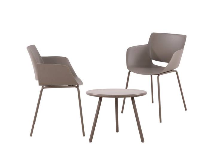 CLP Gartensitzgruppe Kunststoff taupe, Taupe, Gartenmöbel, Gartengarnituren, Gartenmöbel-Sets
