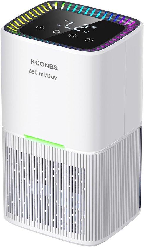 1800 ml Elektrischer Luftentfeuchter mit LED-Display, 7 Farben, automatischer Abschaltung, 24-Stunden-Timer, 650 ml pro Tag, geeignet für Badezimmer und