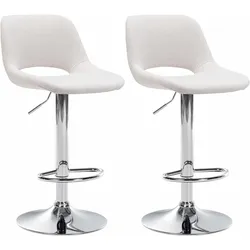 2er Set Barhocker Camden Stoff chrom
