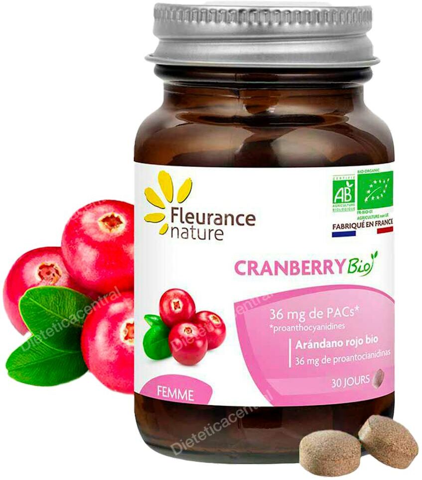 Fleurance nature arandano rojo bio pastillero vidrio 60 comp