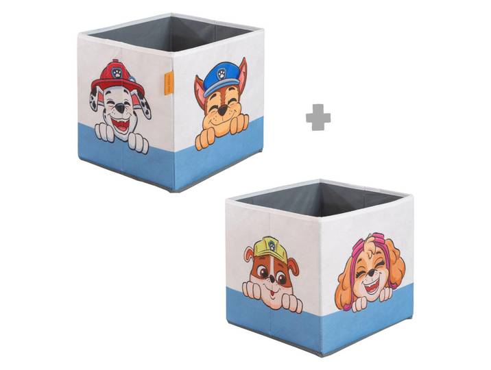 Roba Aufbewahrungsbox-Set 2 -teilig Paw Patrol, Blau, Kunststoff, Film/Serie/TV, 27x27 cm, Baby- und Kindermöbel, Babyzimmer, Spielzeugkisten