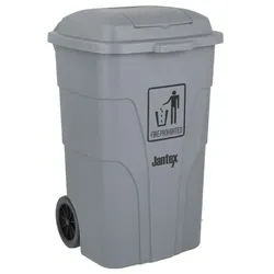 Jantex 120Ltr Mülltonne mit Fußpedal Grau